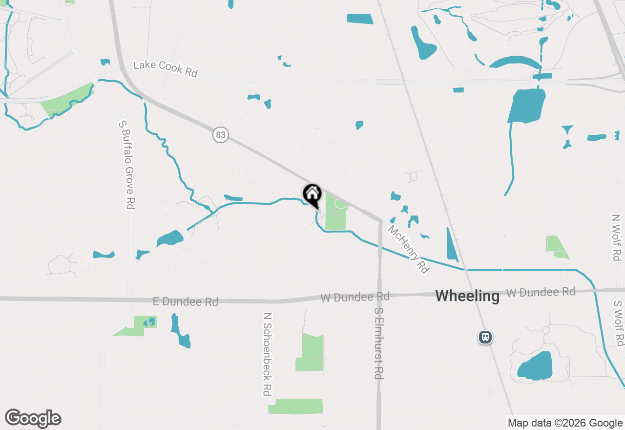 Map of 1040 Valley Stream Drive, Wheeling, IL 60090