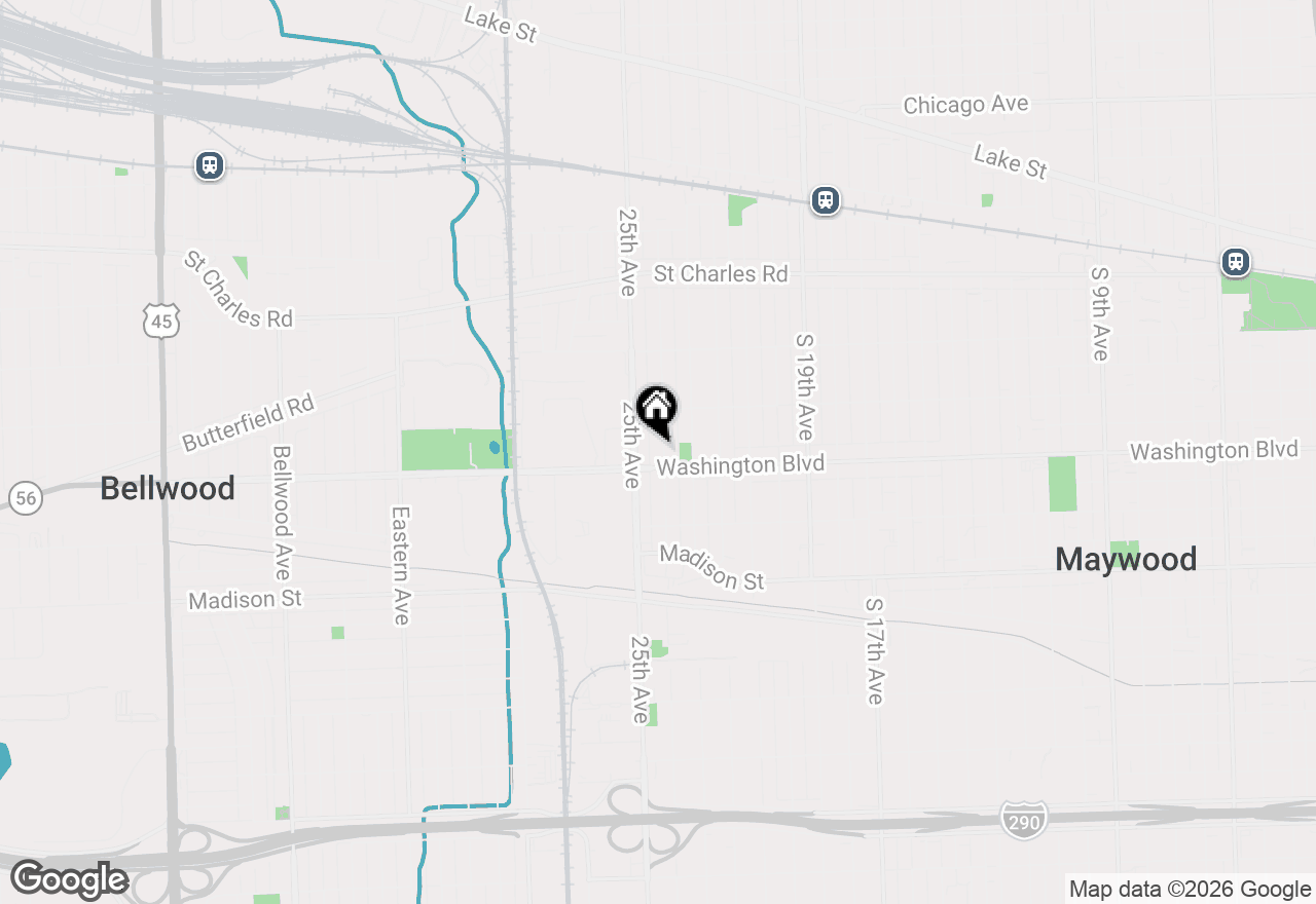 Map of 536 24th Avenue, Bellwood, IL 60104