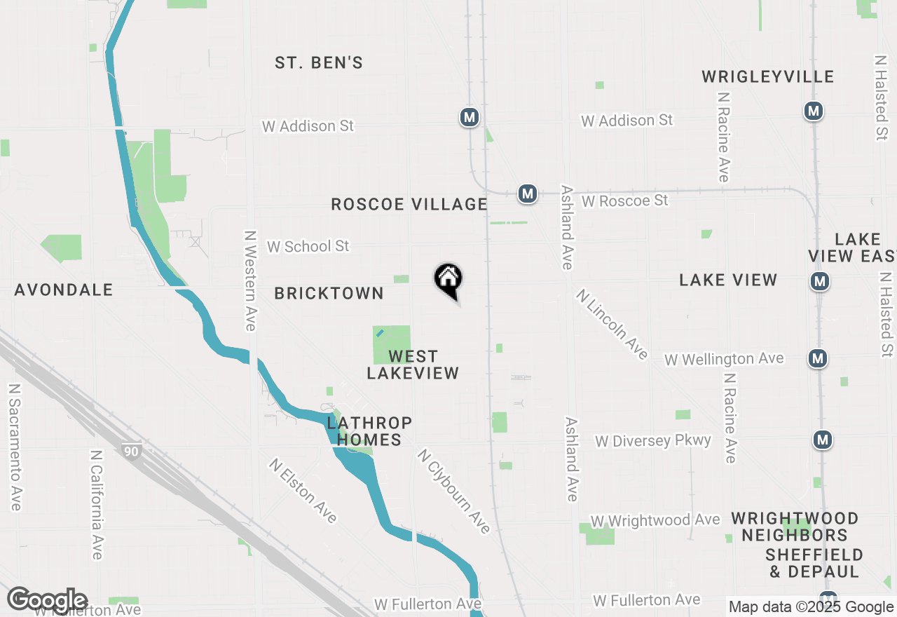 Map of 1901 W Fletcher Street #2, Chicago, IL 60657