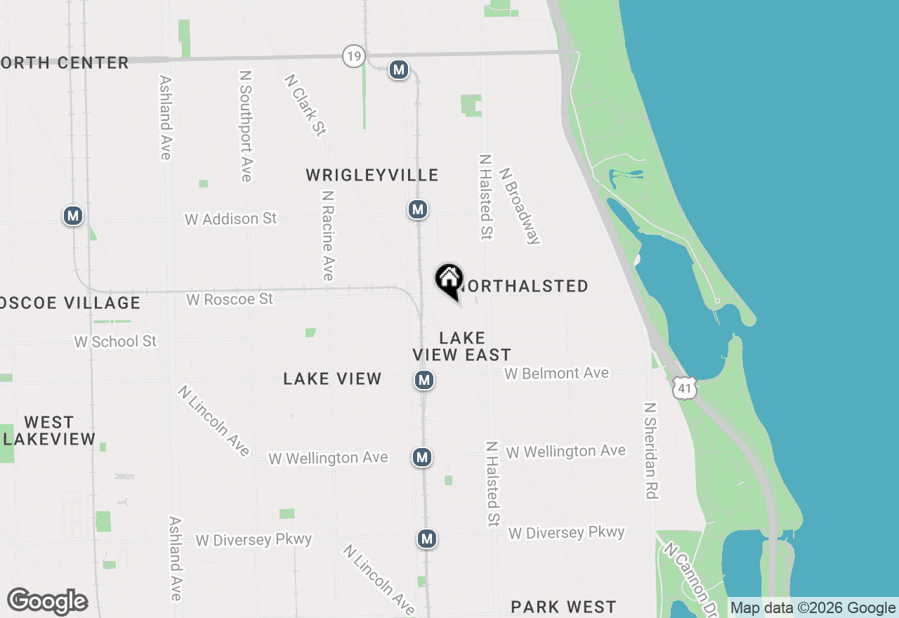 Map of 860 W Buckingham Place #2W, Chicago, IL 60657