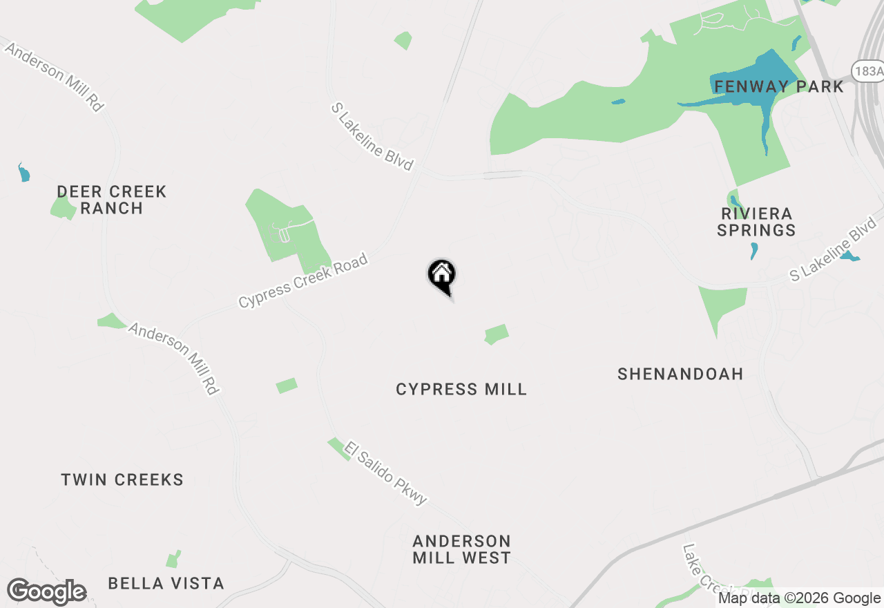 Map of 2325 Clover Ridge Dr, Cedar Park, TX 78613
