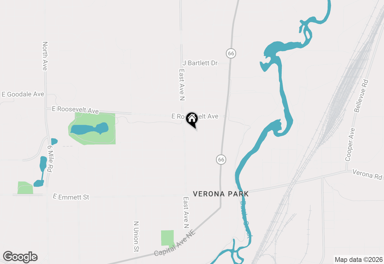 Map of 105 Clifton Place, Battle Creek, MI 49017