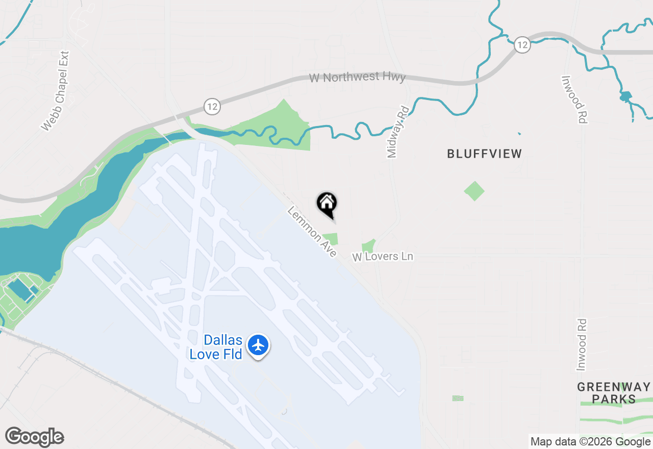 Map of 3946 N Cresthaven Road, Dallas, TX 75209