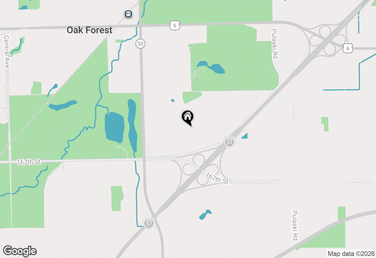 Map of 16465 Terry Lane, Oak Forest, IL 60452