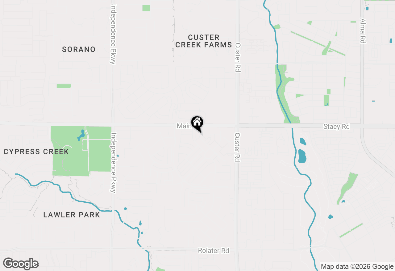 Map of 8925 Phoebe Road, Frisco, TX 75035