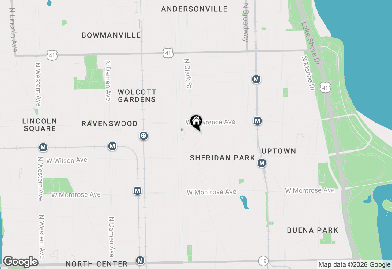 Map of 4717 N Clark Street #3N, Chicago, IL 60640