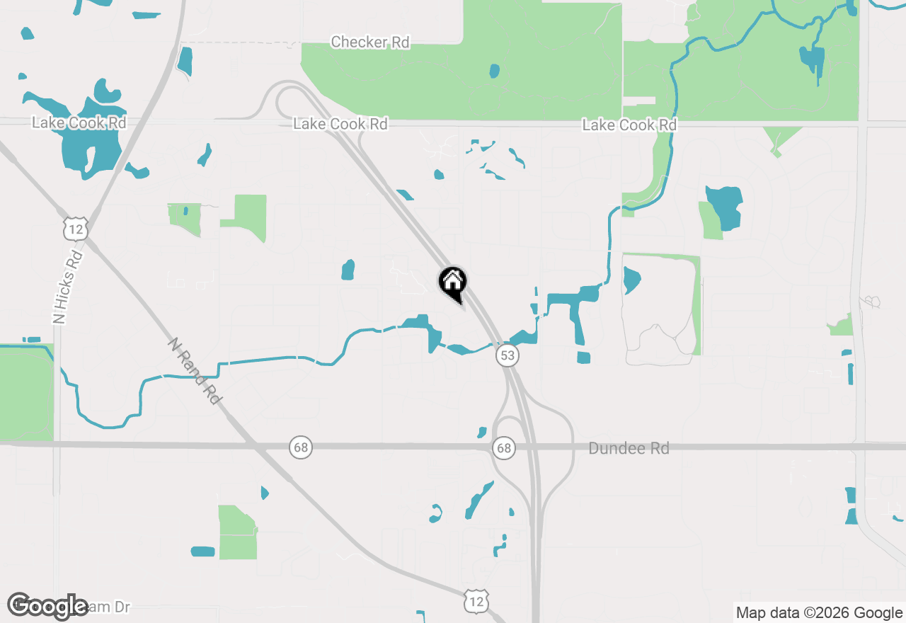 Map of 1624 E Waterford Lane #1624, Palatine, IL 60074