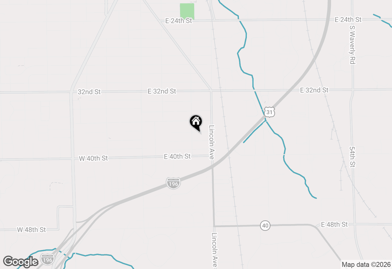 Map of 168 E 37th Street, Holland, MI 49423