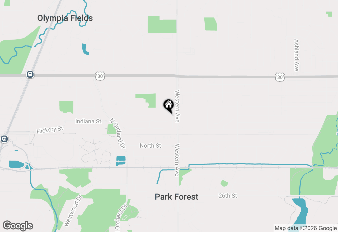 Map of 113 Berry Street, Park Forest, IL 60466