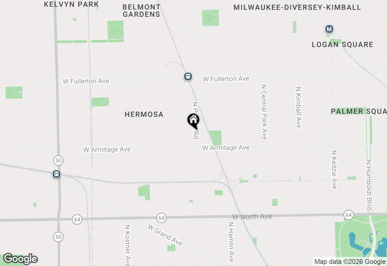 Map of 2054 N Pulaski Road, Chicago, IL 60639