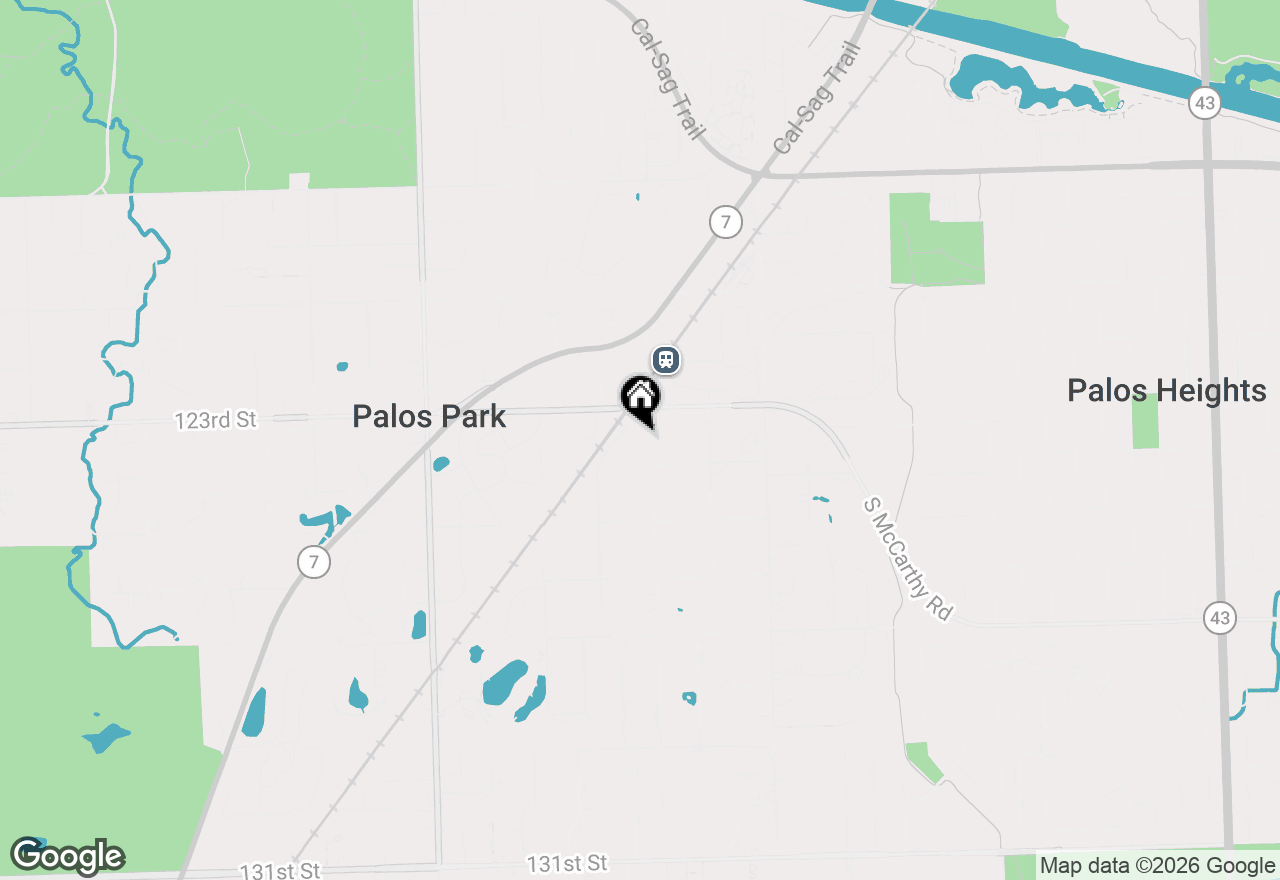 Map of 12316 S 82nd Avenue, Palos Park, IL 60464