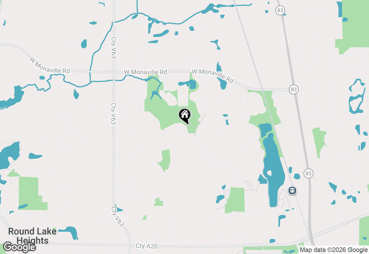 Map of 8 E Dahlia Lane, Round Lake Beach, IL 60073