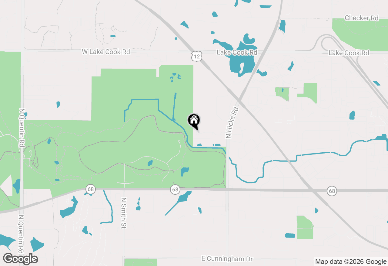Map of 205 E Forest Knoll Drive, Palatine, IL 60074