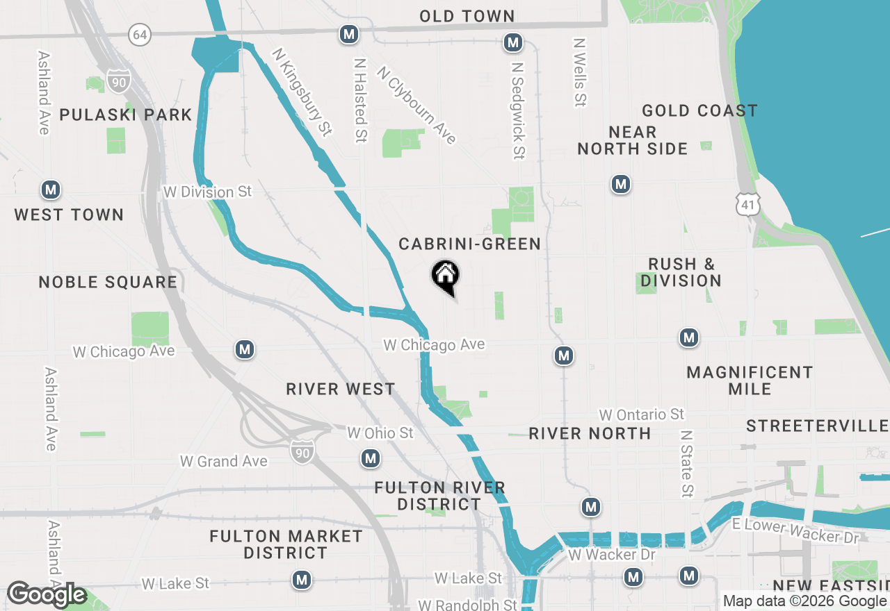 Map of 853 N Larrabee Street #202, Chicago, IL 60610