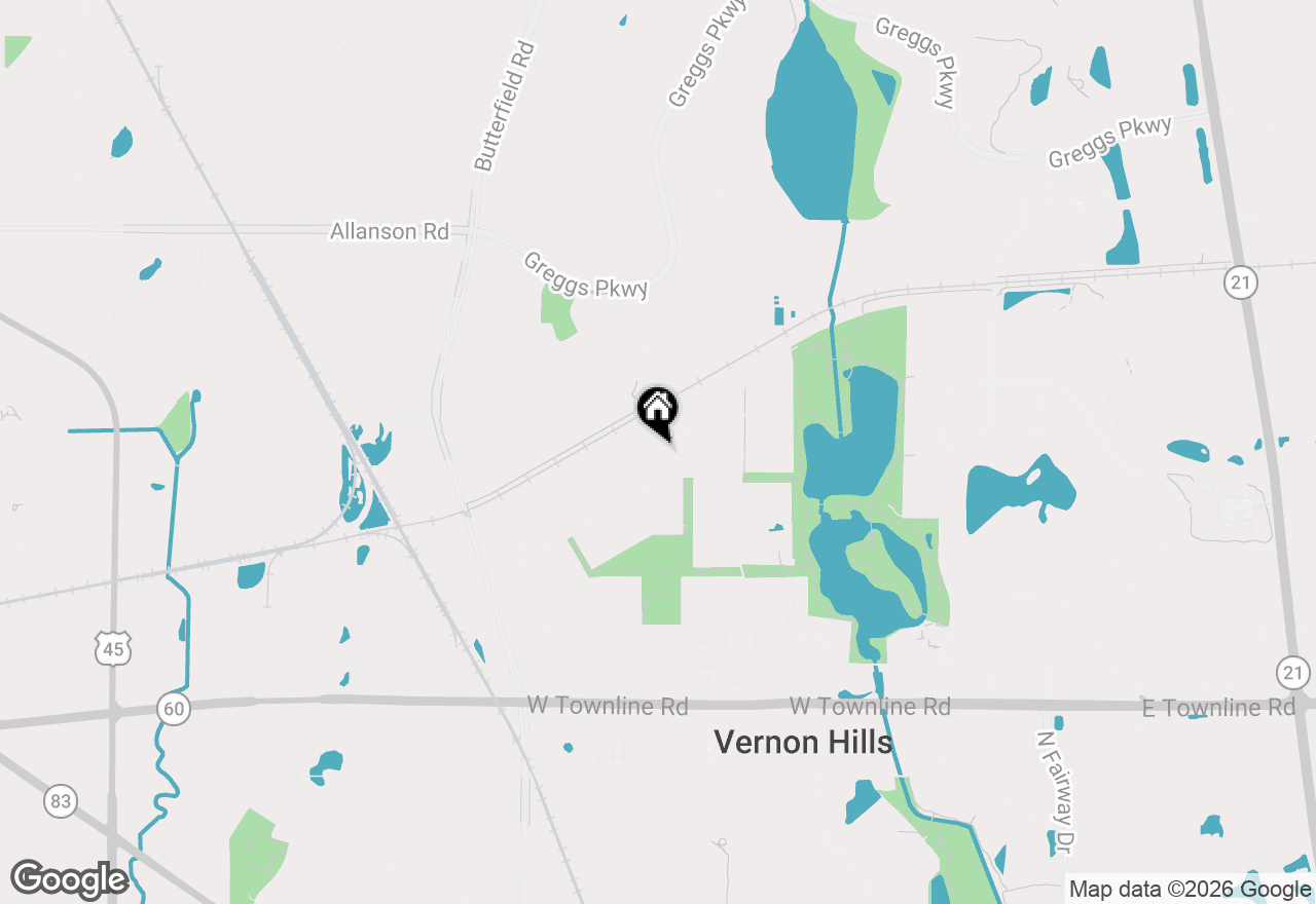 Map of 1109 Whitman Place, Vernon Hills, IL 60061