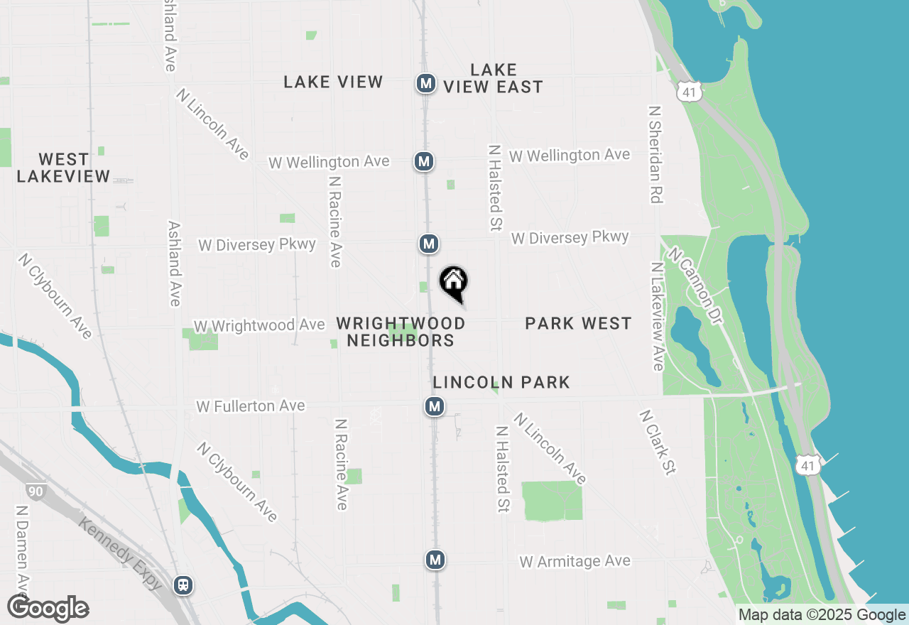 Map of 2610 N Mildred Avenue #201, Chicago, IL 60614