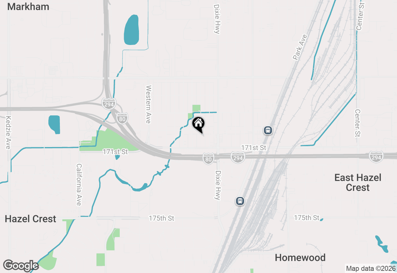 Map of 17026 Bulger Avenue, Hazel Crest, IL 60429