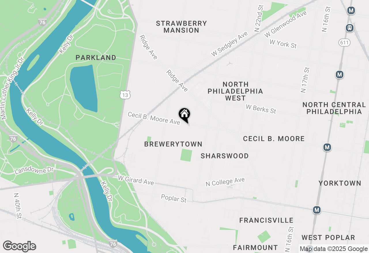 Map of 1636 N 27th Street, Philadelphia, PA 19121