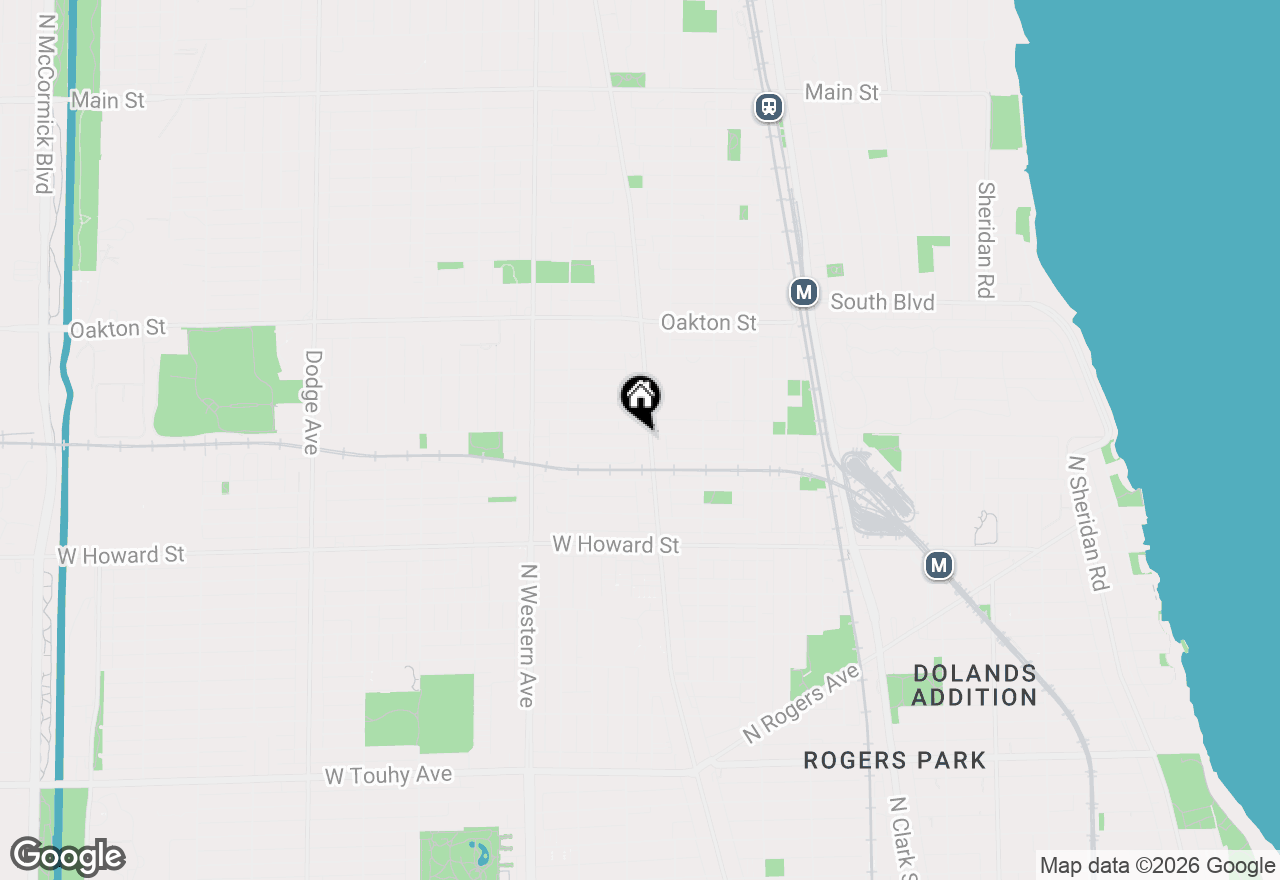 Map of 250 Ridge Avenue #1C, Evanston, IL 60202