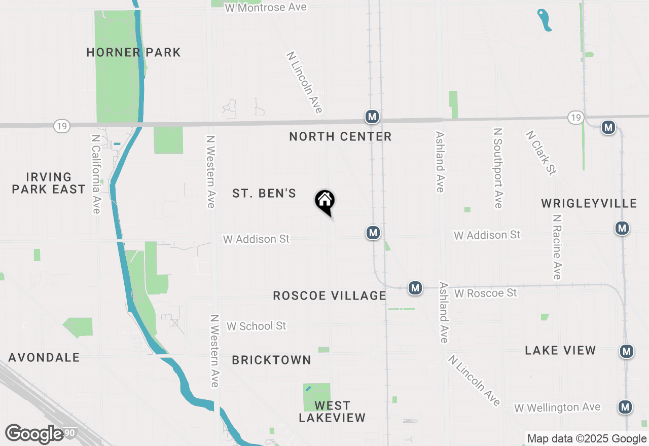 Map of 3630 N Damen Avenue #1N, Chicago, IL 60618