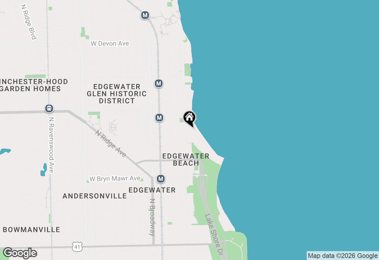 Map of 5855 N Sheridan Road #9B, Chicago, IL 60660