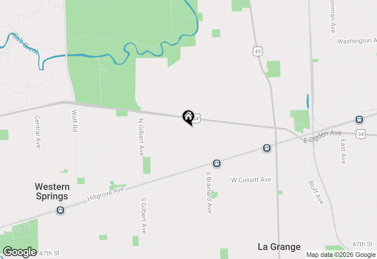 Map of 134 Dover Avenue, La Grange, IL 60525