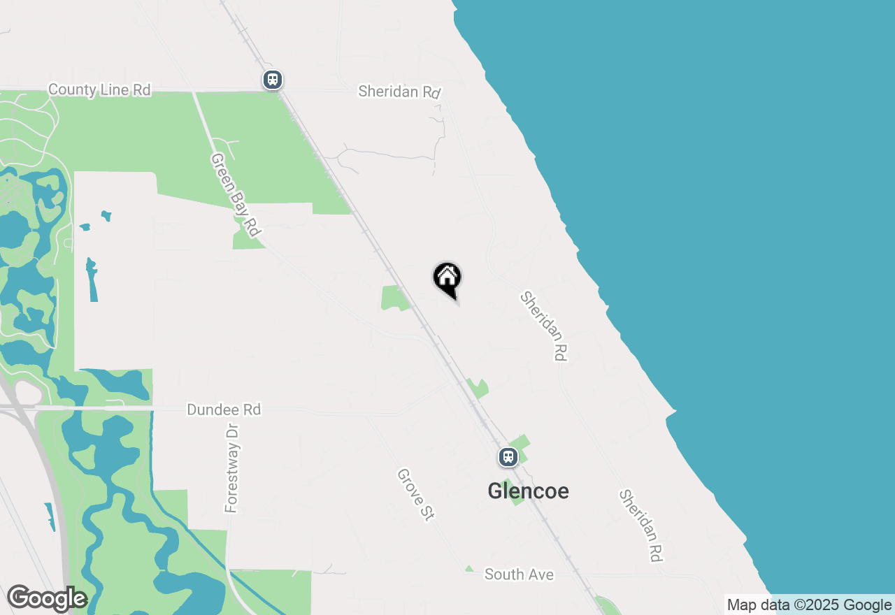 Map of 254 Franklin Road, Glencoe, IL 60022