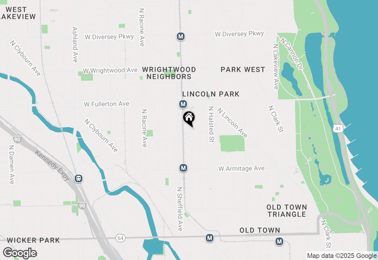 Map of 2219 N Bissell Street #1S, Chicago, IL 60614