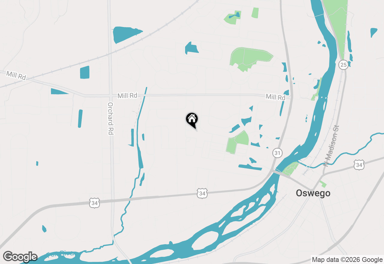 Map of 707 Hoover Drive, Oswego, IL 60543