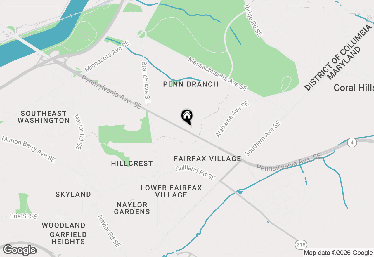 Map of 3422 Pennsylvania Avenue Se, Washington, DC 20020