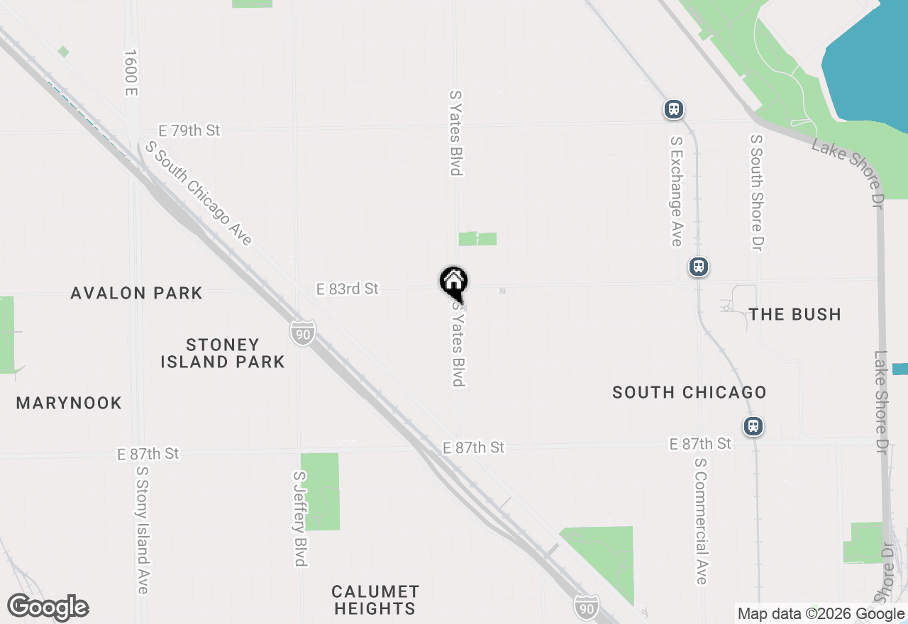 Map of 8338 S Yates Boulevard, Chicago, IL 60617