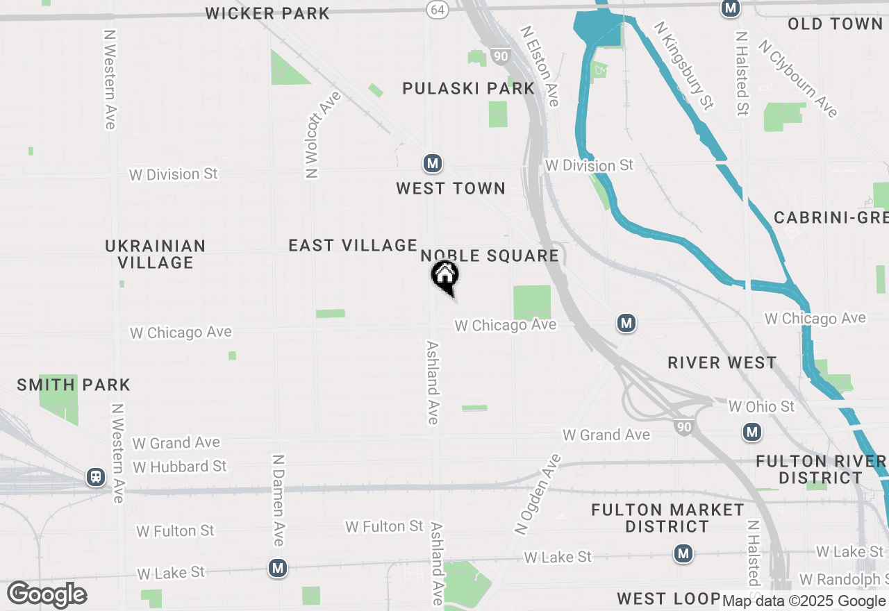 Map of 1542 W Fry Street #1, Chicago, IL 60642