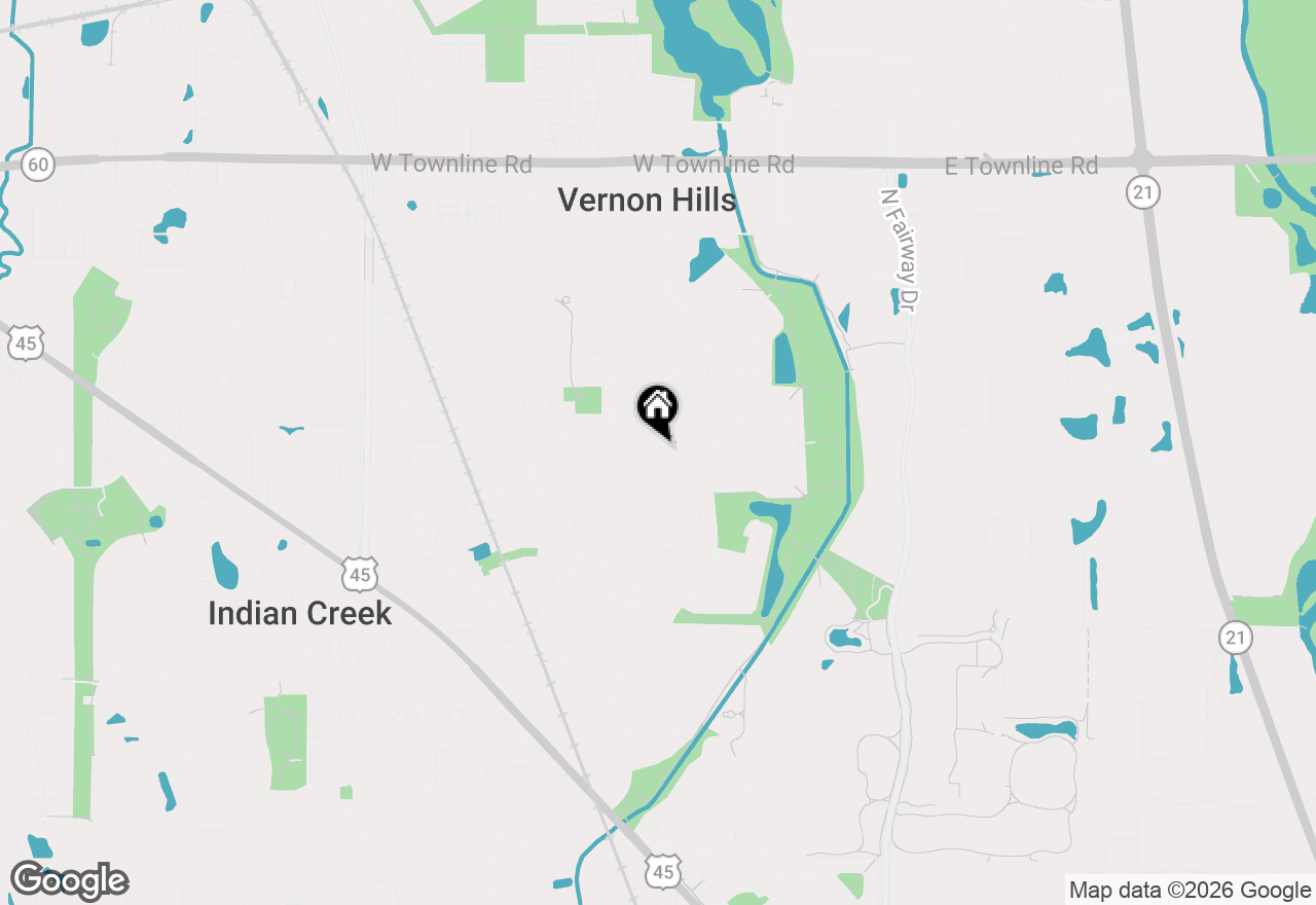 Map of 222 Abilene Lane, Vernon Hills, IL 60061