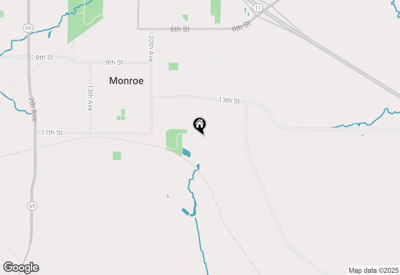 Map of 1708 Country Lane, Monroe, WI 53566