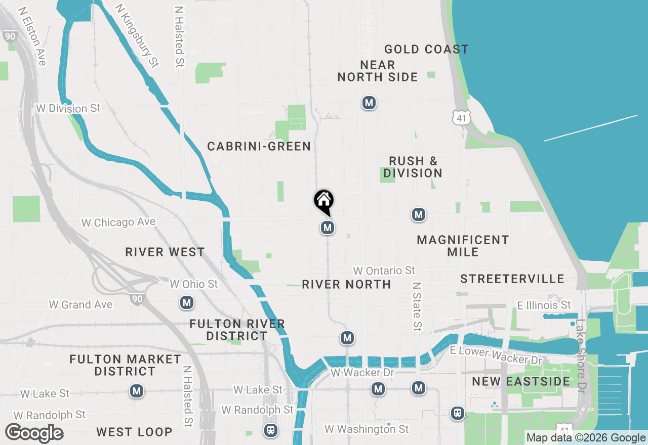 Map of 750 N Franklin Street #205, Chicago, IL 60654