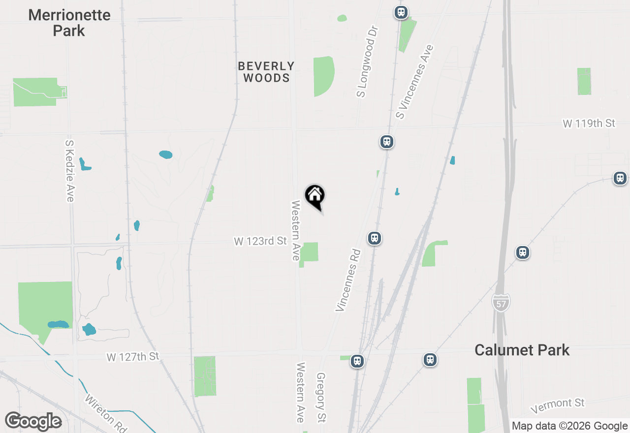 Map of 12202 Gregory Street, Blue Island, IL 60406