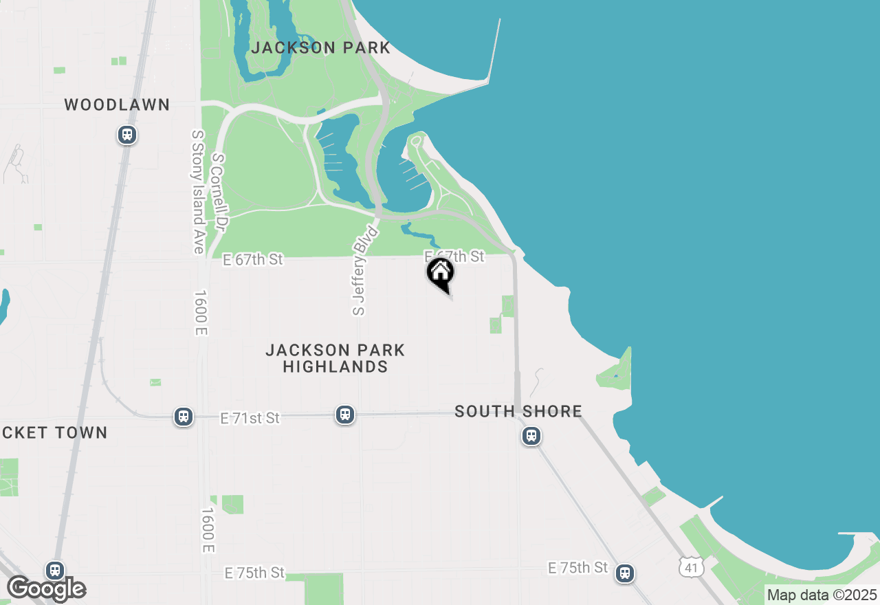 Map of 6807 S Paxton Avenue #1, Chicago, IL 60649