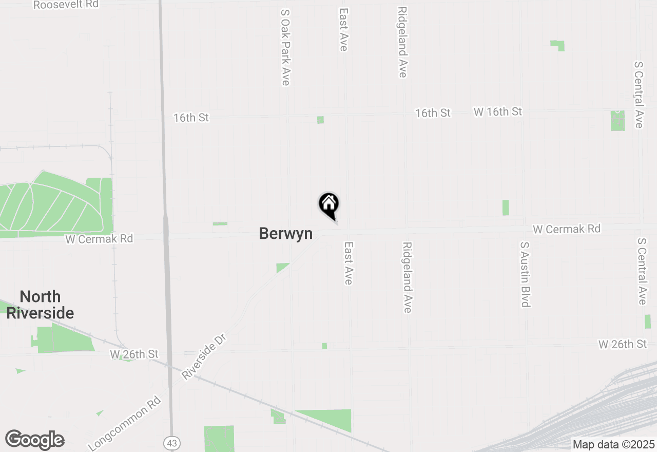 Map of 6634 Cermak Road, Berwyn, IL 60402