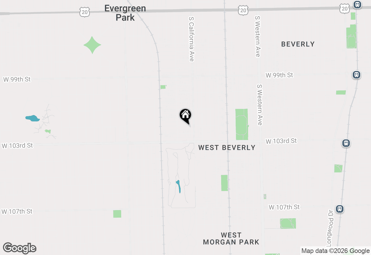 Map of 2821 W 102nd Street Sw, Evergreen Park, IL 60805