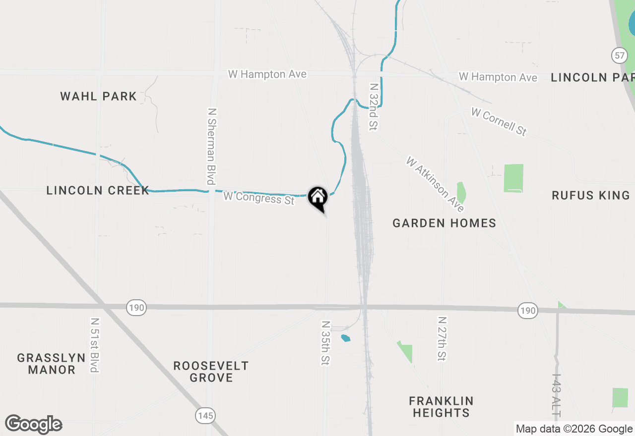 Map of 4302 N 36th St, Milwaukee, WI 53216