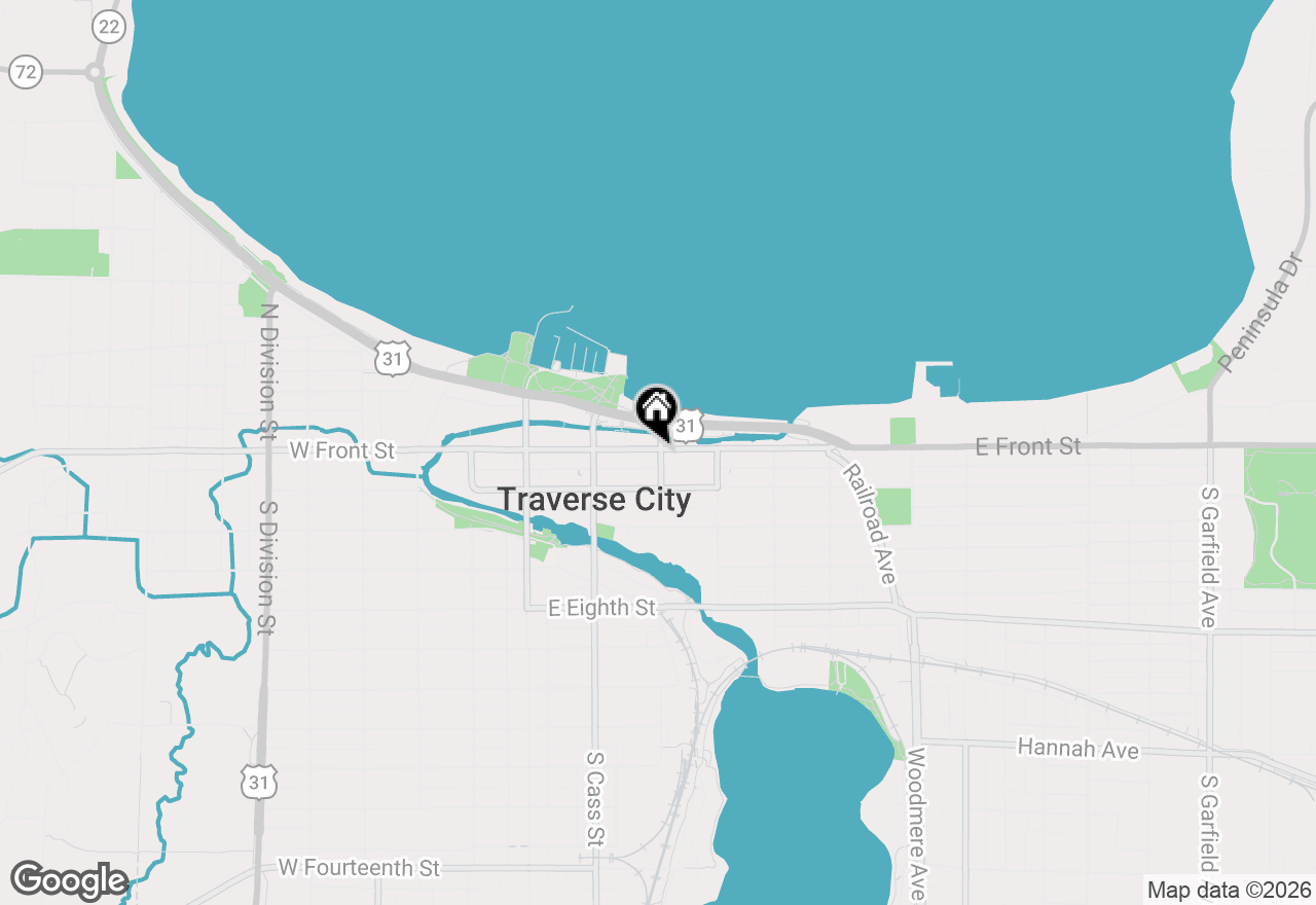 Map of 100 Park Street #C, Traverse City, MI 49684
