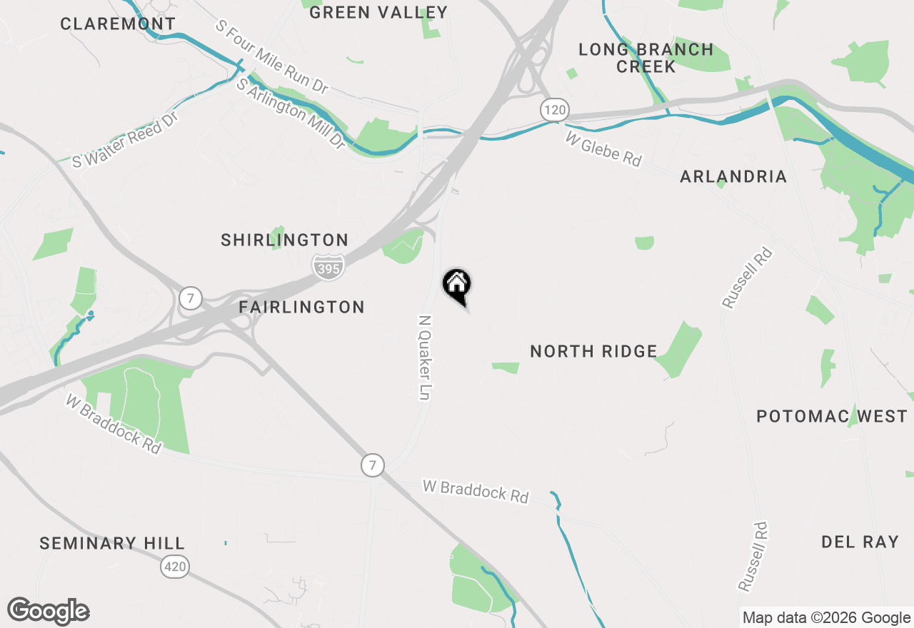 Map of 3307 Martha Custis Drive, Alexandria, VA 22302