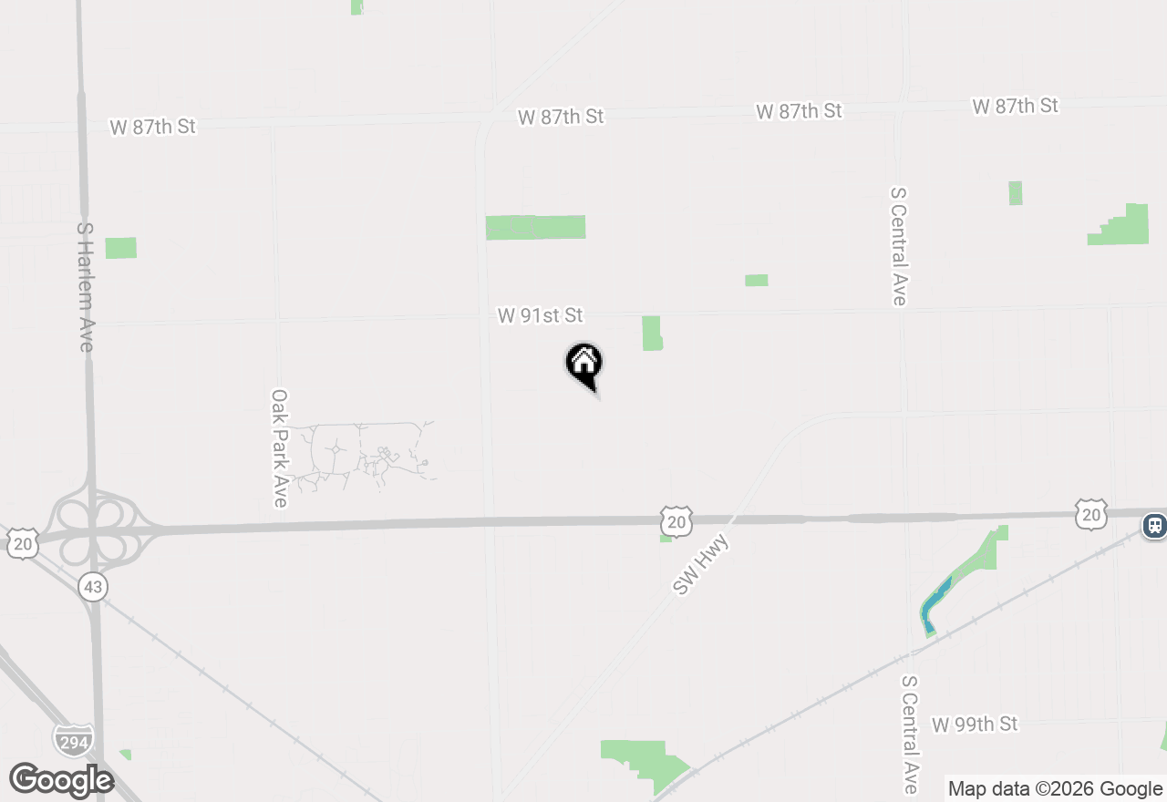 Map of 9224 Melvina Avenue, Oak Lawn, IL 60453