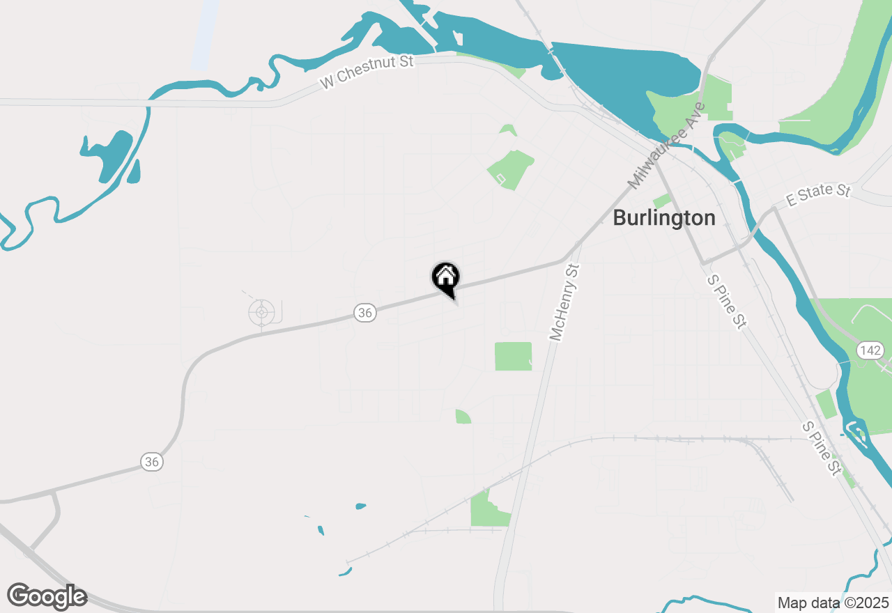 Map of 472 Orchard St, Burlington, WI 53105