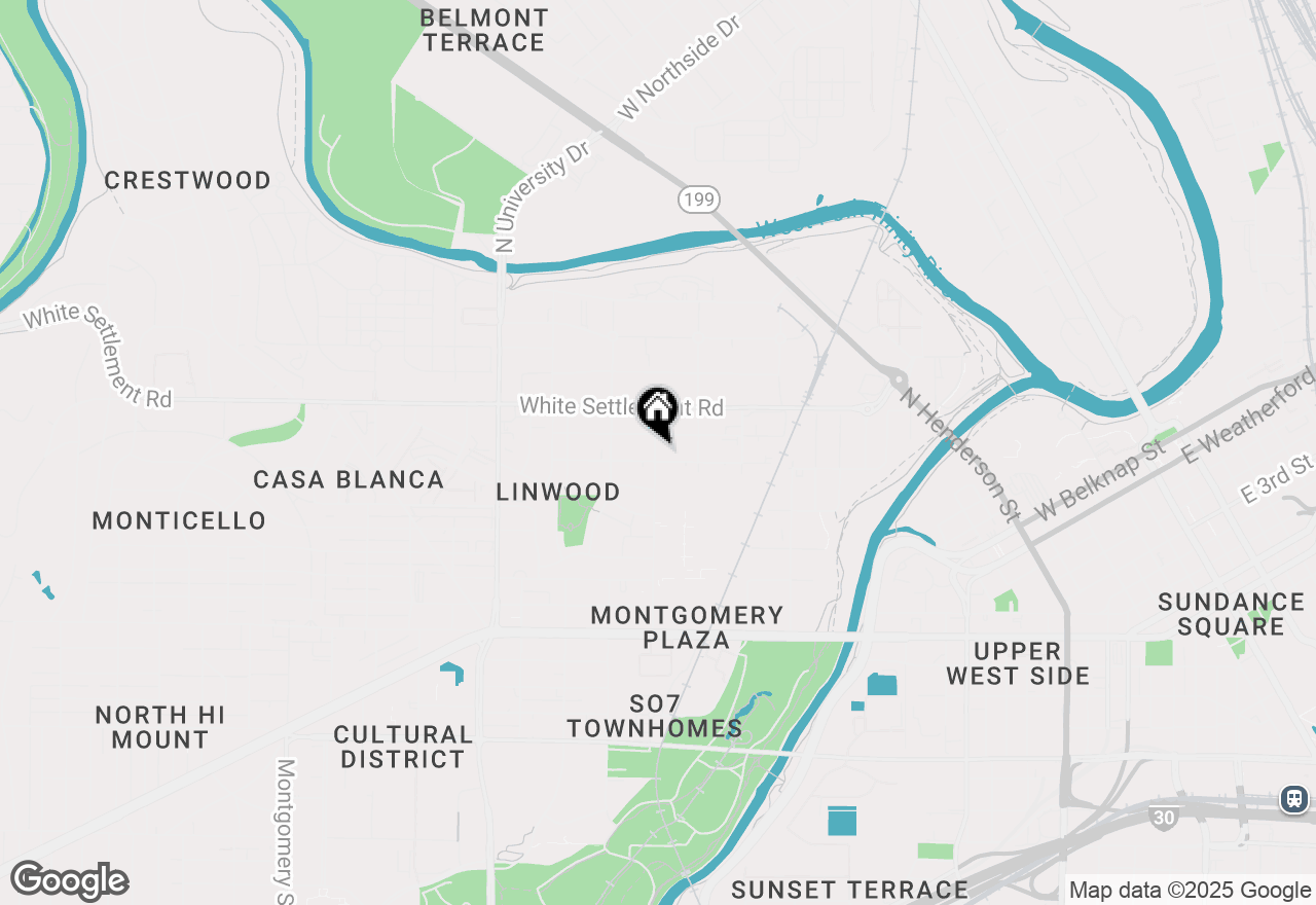 Map of 213 Carroll Street, Fort Worth, TX 76107