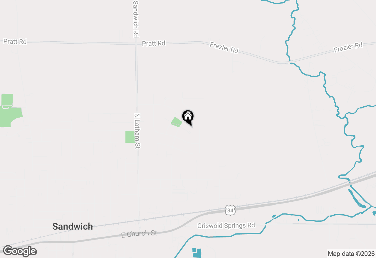 Map of 1227 Red Fox Circle, Sandwich, IL 60548