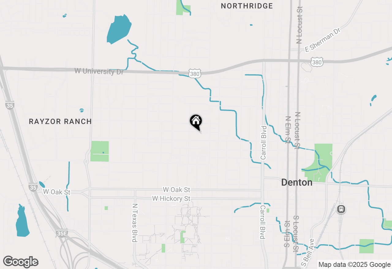 Map of 1307 Broadway Street, Denton, TX 76201