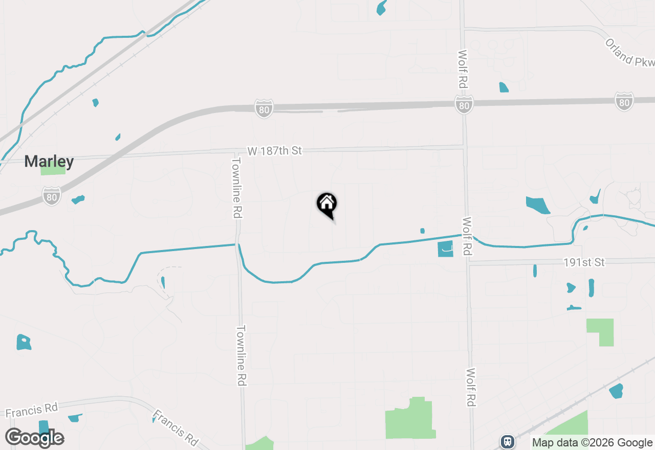 Map of 18916 Creekview Lane, Mokena, IL 60448