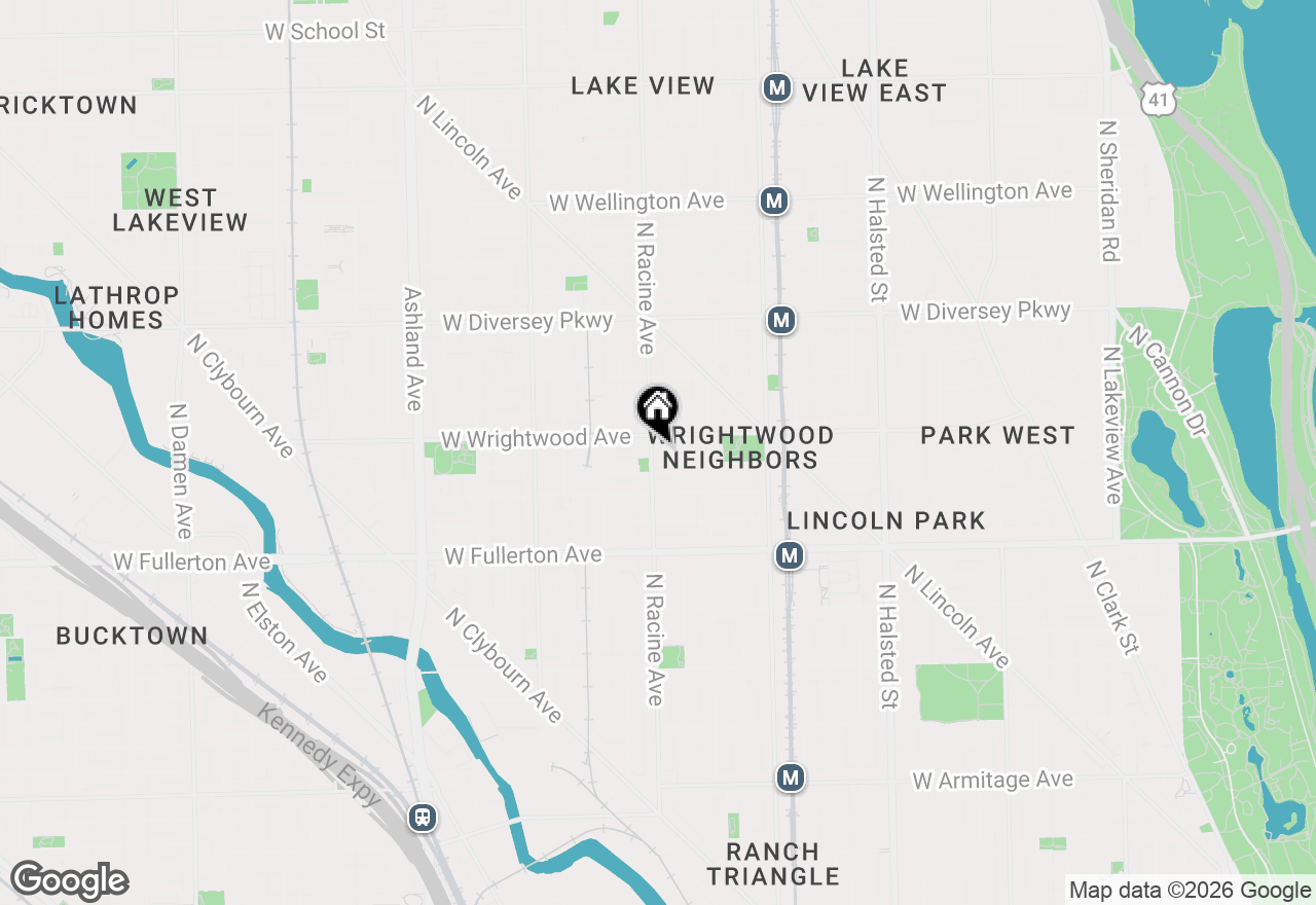 Map of 2545 N Racine Avenue #1, Chicago, IL 60614