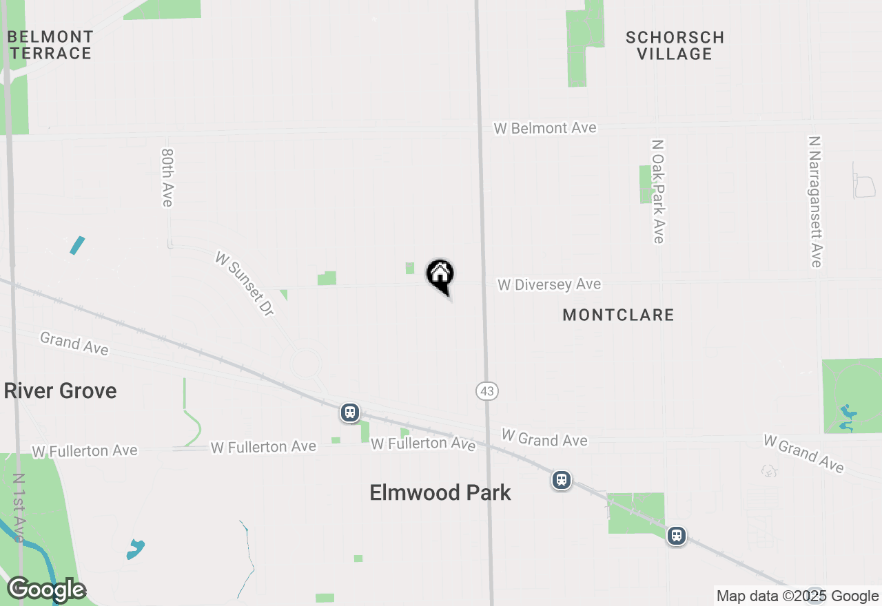 Map of 2724 N 73rd Avenue, Elmwood Park, IL 60707